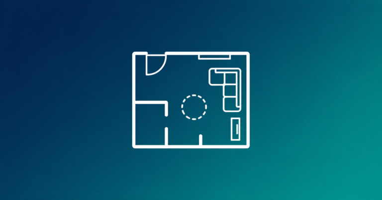 Icono de plano de vivienda para ubicar un purificador de aire